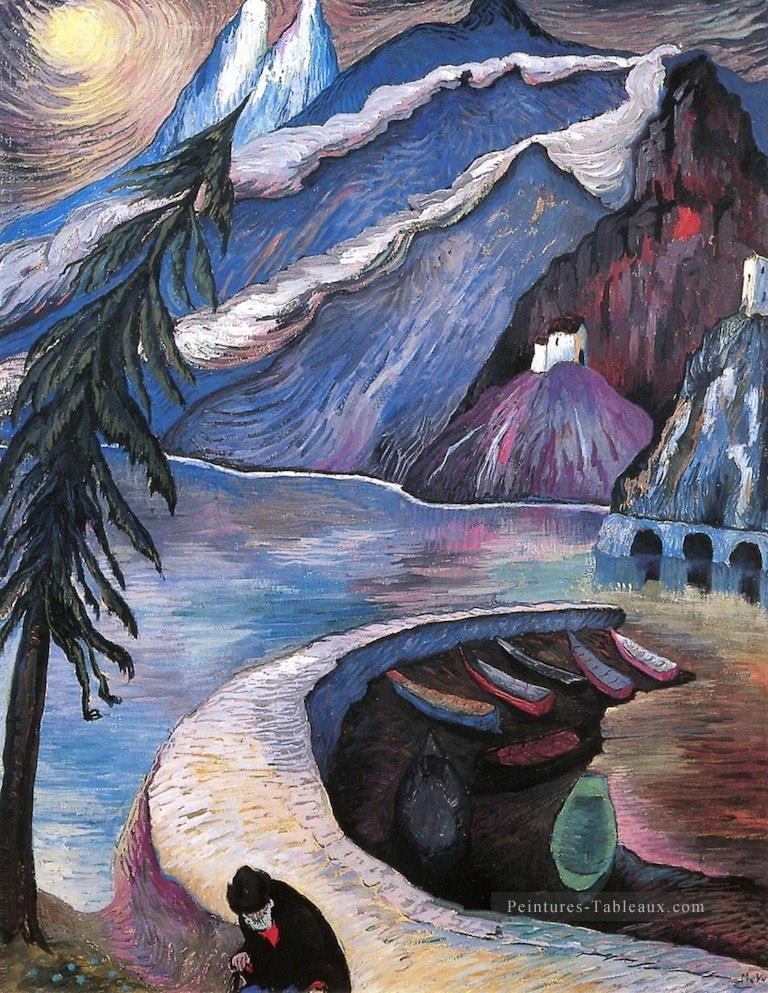 montagne de paysage Marianne von Werefkin Peintures à l'huile